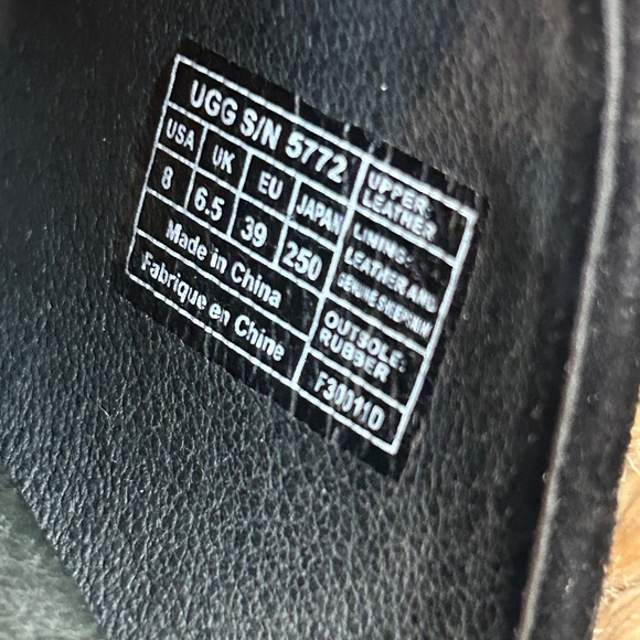 UGG WOMENS CLOGS BLACK SUEDE SIZE 8 - Picture 4 of 9